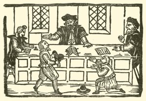Illustrasjon for The Roxburghe Ballads (tresnitt) av (after) English School