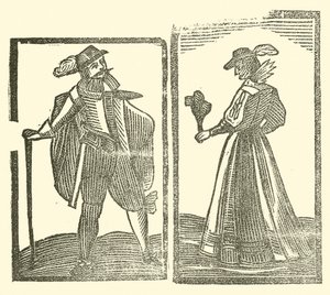 Illustrasjon for The Roxburghe Ballads (tresnitt) av (after) English School