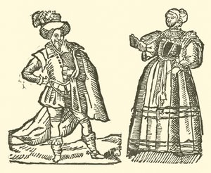 Illustrasjon for The Roxburghe Ballads (tresnitt) av (after) English School