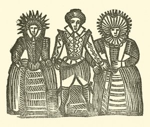 Illustrasjon for The Roxburghe Ballads (tresnitt) av (after) English School