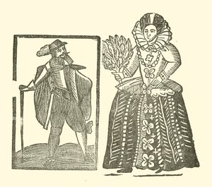 Illustrasjon for The Roxburghe Ballads (tresnitt) av (after) English School
