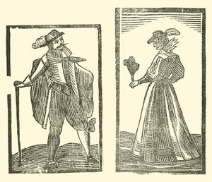 Illustrasjon for The Roxburghe Ballads (tresnitt) av (after) English School