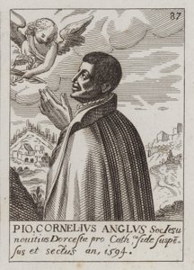 John Cornelius , engelsk jesuitt-katolsk prest og martyr (gravering)