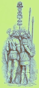 Romerske soldater, illustrasjon for 