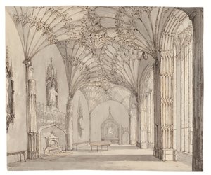 Spisestuen i Arbury Hall, Nuneaton, Warwickshire, ca. 1810 av (after) English School