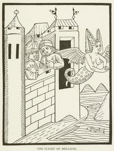 Melusines flukt (gravering) av (after) English School