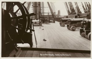 Quarterdeck av HMS Victory, gleder seg (s/hv-bilde)