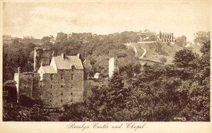 Rosslyn Castle and Chapel (s/hvitt bilde) av (after) English photographer