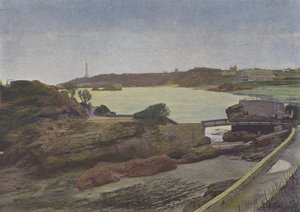 Biarritz, The Beach (farget bilde) av (after) French Photographer