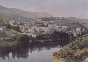 Creyssels on the Tarn (farget bilde) av (after) French Photographer