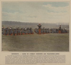 Defensiv, kamplinje bak lygraver (farget bilde) av (after) French Photographer