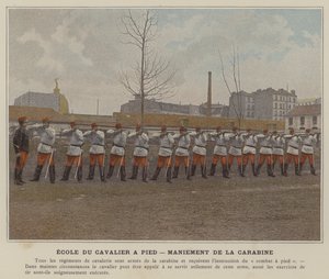 Foot Rider School, Rifle Handling (farget bilde) av (after) French Photographer