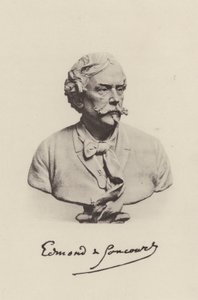 Edmond de Goncourt , fransk forfatter (s/hvitt bilde) av (after) French Photographer