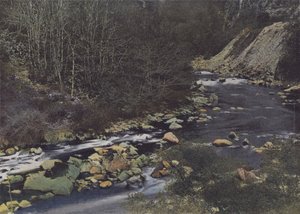 Gorges de la Cere nær Laval de Cere (farget bilde) av (after) French Photographer