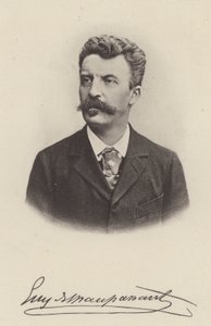 Guy de Maupassant , fransk novelleforfatter og romanforfatter (s/hvitt-bilde) av (after) French Photographer