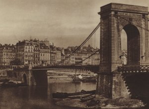 Pont Louis-Philippe, Reformens bro under revolusjonen i 1848 (s/hvitt-bilde) av (after) French Photographer