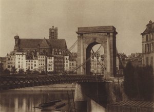 Pont Louis-Philippe mot høyre bredd (s/hvitt bilde) av (after) French Photographer