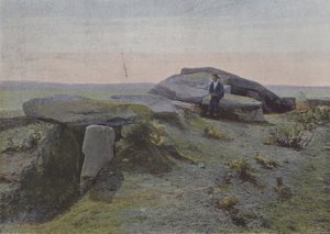Mane-Lud-dolmen, i Locmariaquer (farget bilde) av (after) French Photographer