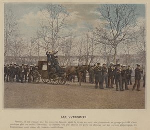 De vernepliktige (farget bilde) av (after) French Photographer