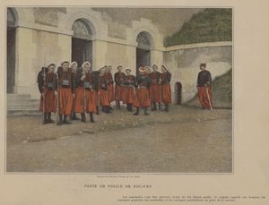 Zouaves politistasjon (farget bilde) av (after) French Photographer