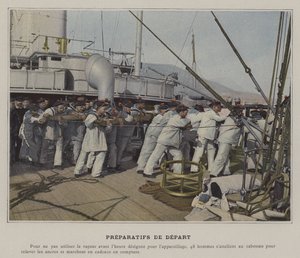 Preparatifs de Depart (farget bilde) av (after) French Photographer