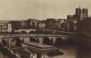 Quays Desaix og Napoleon, i dag Quai de la Corse (s/hvitt bilde) av (after) French Photographer