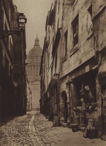 Rue des Carmes og Rue Valette (s/hvitt bilde) av (after) French Photographer