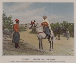 Tlemcen, topografisk tjeneste (farget bilde) av (after) French Photographer