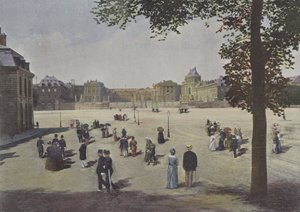 Versailles, generell utsikt over slottet (farget bilde) av (after) French Photographer