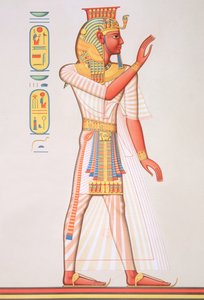 7746.c.1. & f.8 Portrett av Ramesses III (ca. 1184-1153 f.Kr.) fra 'Histoire de l'Art Egyptien d'apres les Monuments', Paris av (after) French School