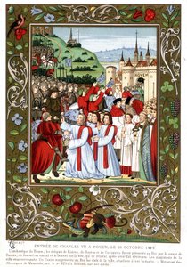 Inngang til Charles VII i Rouen, 26. oktober av (after) French School