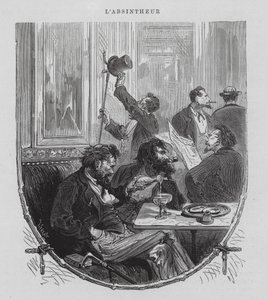 Parisisk Slang: Absintheur (gravering) av (after) French School