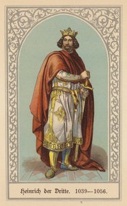 Henry III, den hellige romerske keiseren (farge litho)
