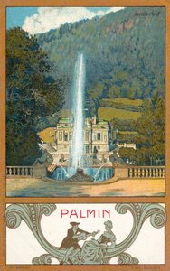 Linderhof slott, Bayern (chromolitho) av (after) German School