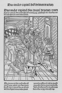 The Book of Cirurgia av Hieronymus Brunschwig (litho) av (after) German School