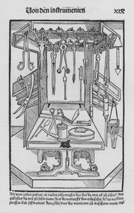 The Book of Cirurgia av Hieronymus Brunschwig (litho) av (after) German School