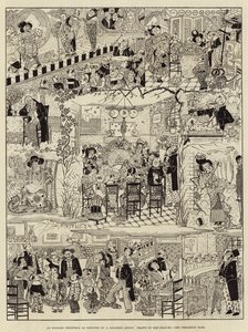 En engelsk jul som avbildet av en japansk kunstner (gravering)