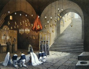 Jomfru Marias grav i Efesos nær Izmir, illustrasjon fra 