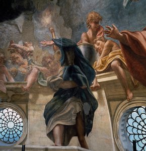 Apostel, detalj fra The Assumption of the Virgin av (c.1489 1534) Correggio