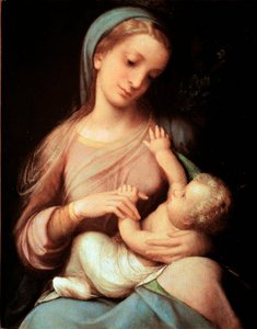 Jomfru og barn av (c.1489 1534) Correggio
