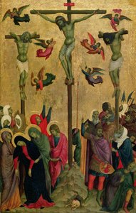 The Crucifixion, ca. 1315-30 (tempera på panel) av (school of) Duccio di Buoninsegna