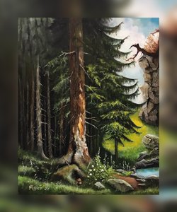 Lysning i den dype skogen