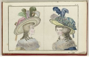 Cabinet des Modes or New Modes, 1. august 1786, pl. III