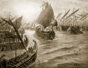 Cimon tar kommandoen over den greske flåten, illustrasjon fra 