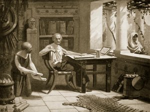 Xenophon dikterer historien hans, illustrasjon fra 