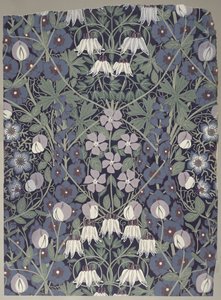 Columbine, laget av Jeffrey & Co., London (tapet) av A.F. Vigers
