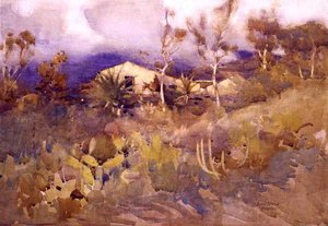 Tenerife (akvarell på papir) av A.J. Patterson
