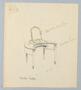 Design for toalettbord nr. 13