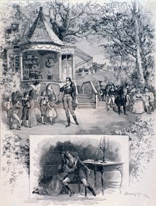 Scene av operaen Werther, etter representasjonen ved det internasjonale teatro lirico i Milano av A. (after) Bonamore