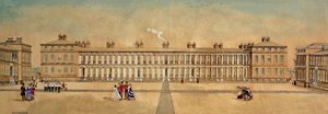 Royal Marines Barracks Woolwich, Kent sett fra Francis Street-porten, 1855 av A. Arman